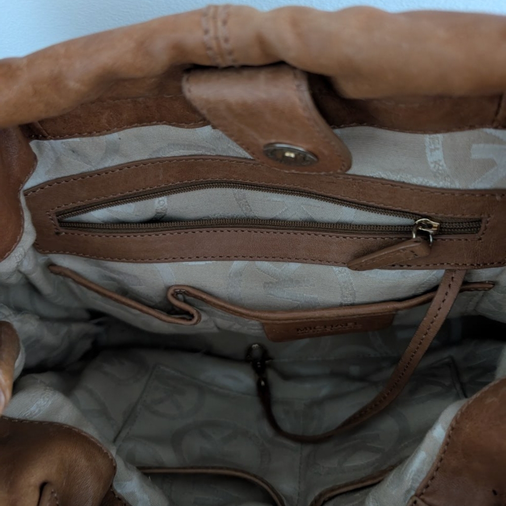 Michael Kors Brown Leather Shoulder Bag - Picture 4 of 6
